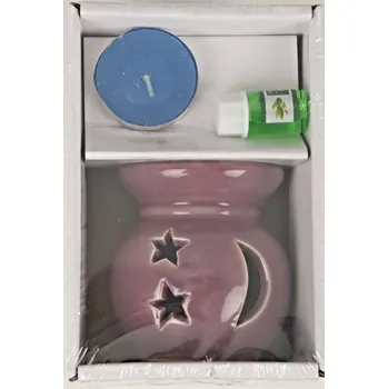 Aroma lampa ROOK TEX Keramická aroma lampa set fialový