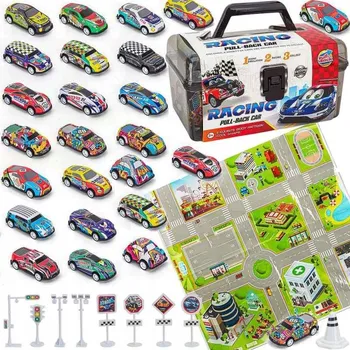 autíčko Sada autíček NORIMPEX autíčka 40 ks 1:64, různobarevné