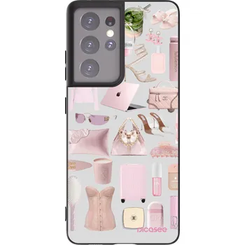 Pouzdro na mobilní telefon Picasee silikonový černý obal pro Samsung Galaxy S21 Ultra 5G G998B - Glam Babe