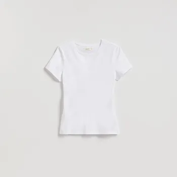 Reserved - Tričko slim fit - bílá - 166HT-00X - 166HT-00X-M