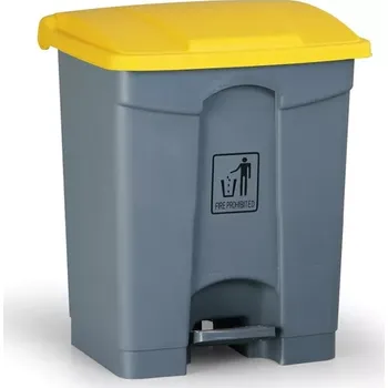 Odpadkový koš Nášlapný koš na tříděný odpad VERONA, 45 litrů, žlutý