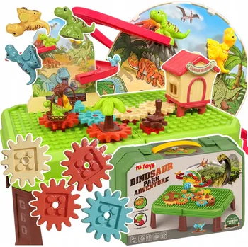 ostatní stavebnice STAVEBNICE STEM DINO SKLUZAVKA POHYBLIVÉ OZUBENÍ KUFŘÍK STOLEK