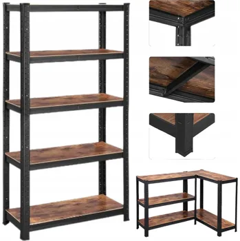 Dílenský regál Kovový skladový regál Humberg 180 x 90 x 40 cm, nosnost 175 kg na polici