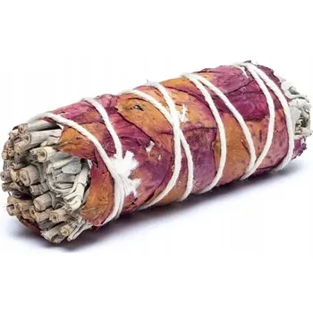 BÍLÁ ŠALVĚJ s Okvětními Lístky Růží, Kadidlo, Sušená, Přírodní, Certifikovaná, Mexiko 30g