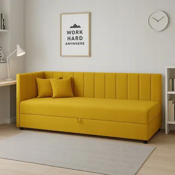 Postel Tapeta BIRD Meble 84 x 185 cm žlutá