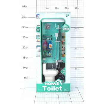 Doplněk pro panenku KOUPELNOVÝ NÁBYTEK PRO PANENKY DO DOMEČKU V KRABICI