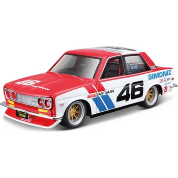 Hračka Maisto - Design Tokyo Mods - BRE Datsun 510, červeno-bílá s číslem 46, 1:24