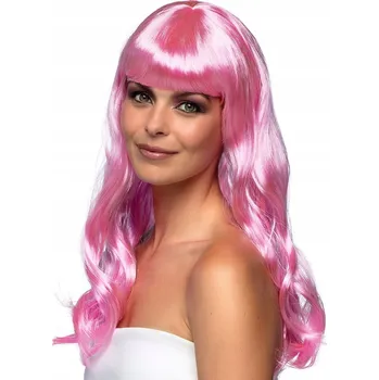 Karnevalová paruka Boland paruka dlouhé růžové vlasy s ofinou