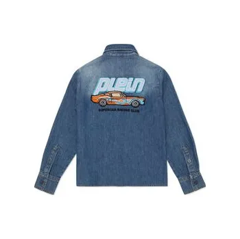 Pánské oblečení PHILIPP PLEIN džínová košile 28131 Světle modrá Basic Fit 16