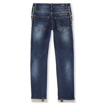 Pánské oblečení PHILIPP PLEIN Jeansy 30332 Tmavomodrá Straight Fit 14