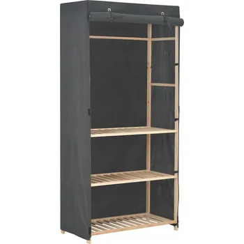 Šatní skříň 3-úrovňová skříň na oblečení, šedá, 79 x 40 x 170 cm,
