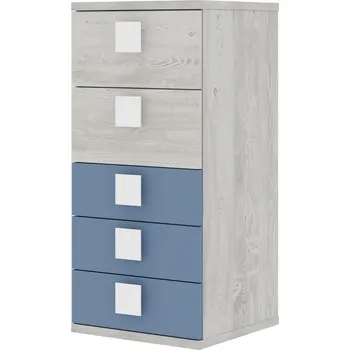 Dětská skříň Dětská komoda modrá, cascina Mety square