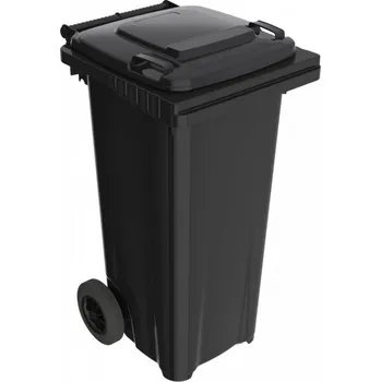 Popelnice Plastová popelnice ČERNÁ, 120 litrů