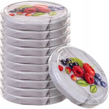 Sklenice ŠROUBOVACÍ VÍČKO NA SKLENICE SKLENICE NA SKLENICE FI82 10 Ks 6 HÁČKŮ