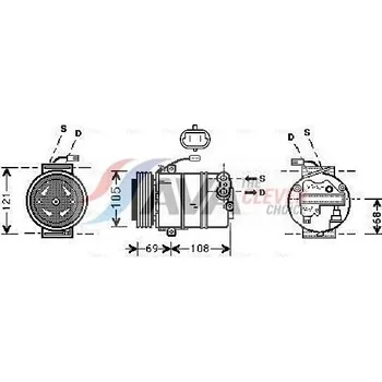 Kompresor klimatizace Kompresor, klimatizace AVA COOLING SYSTEMS OLAK373