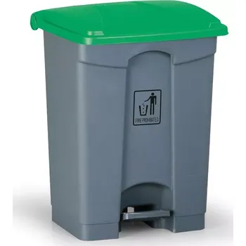 Odpadkový koš Nášlapný koš na tříděný odpad VERONA, 68 litrů, zelený