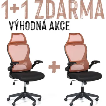 VÝHODNÁ SADA 1+1 ZDARMA - Kancelářská židle MORRIS, oranžová