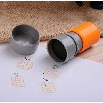 Razítko pro tisk diagramů pro ukulele a kytaru - oranžová barva