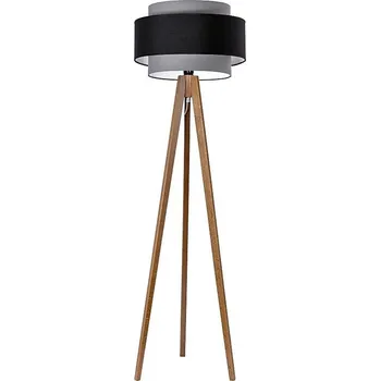 Lampička Stojací lampa 1xE27/60W/230V dub/šedá