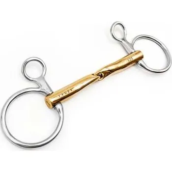 Udidlo pro koně Udidlo Baucher jednou lomené Sweet Gold Carter Fager 14,5 cm