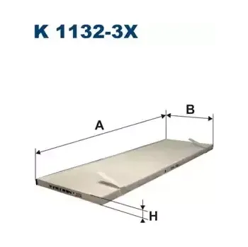 Kabinový filtr FILTRON Filtr vzduchu v interiéru FI K1132-3x