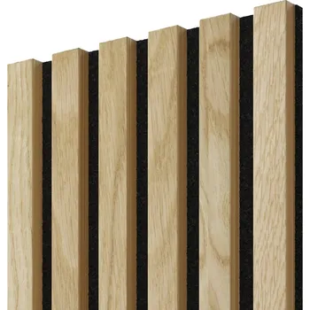 akustický panel Akustický panel, 275 x 30 cm, dubová dýha, černý filc