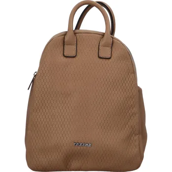 Městský moderní koženkový batůžek Melanie stylish, clay