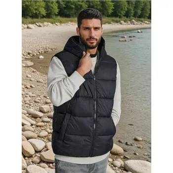 Pánská vesta Sinsay - Prošívaná vesta - černá - 258EU-99X - 258EU-99X-3XL