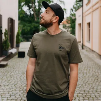 Pánské tričko Unisex tričko Vagus Zajoch - Khaki Velikost: S