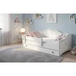 ArtAdrk Dětská postel EMKA | bílá/šedá 80 x 160 cm