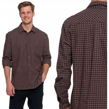 Pánská košile Stylová pánská flanelová košile s kostkovaným vzorem 100% Bavlna Dlouhý rukáv MORAJ L