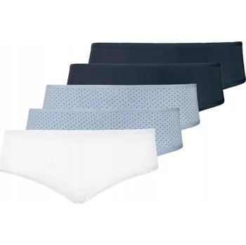 Kalhotky 5 ks Dámské kalhotky ESMARA (XXL (52/54), tmavě modrá/bílá/světle modrá)