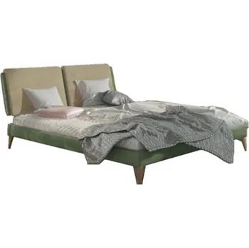 Postel Čalouněná dvoulůžková postel 180 do ložnice 81238 - M&K Foam 50057, 50089, brazowy 190x100 cm