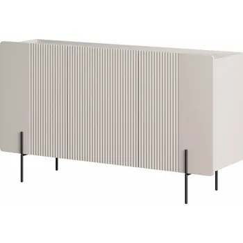 Ložnicová sestava Komoda Malmi 150 3D, kašmír / crema bianca / černé nožky