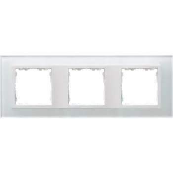 Rámeček 3 násobný, skleněný, Simon 82 Nature 82637-30, bílá