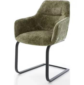 Jídelní židle DELIFE Jídelní židle Pejo-Flex žinylka olivová jídelní židle plochá černá taštičkové pružiny