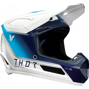 Helma na motorku MLADISTVÁ MOTOKROSOVÁ PŘILBA THOR YOUTH FLEET STORM WHITE/NAVY BÍLÁ M