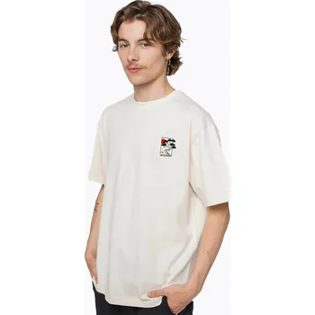 Pánské tričko Pánské tričko Kaotiko Washed Okinawa Japan Organic ivory