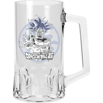 Sklenice Dragon Ball Super Skleněný půllitr Goku Ultra Instinct 500 ml