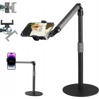 DRŽÁK NA TELEFON 360° NA STŮL, NASTAVITELNÝ SE ZESÍLENOU ZÁKLADNOU K PSACÍMU STOLU