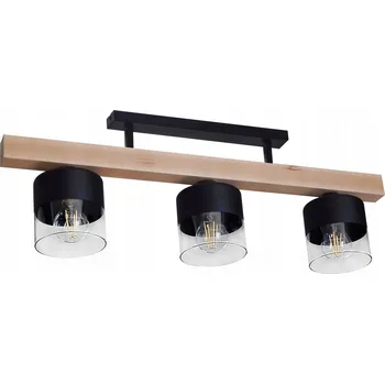 LAMPA WISZĄCA STROPNÍ SVÍTIDLO SUFITOWY LED 3PLCS DŘEVO SKLO OBÝVACÍ POKOJ KUCHYŇ KANCELÁŘ