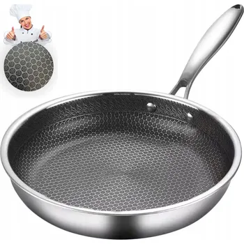 Pánev PÁNEV Z NEREZOVÉ OCELI Pánev MEDOVÁ PLÁSTEV S NEPŘILNAVÝM POVRCHEM