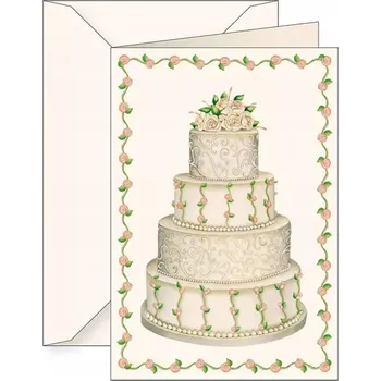 Obálka Přání B6 obálka 5822 Svatba dort kytice