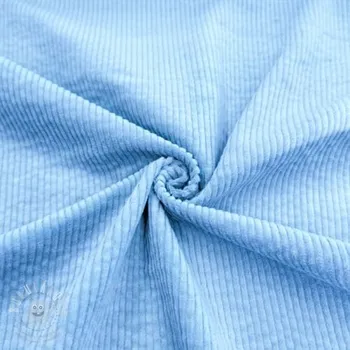 Manšestr 6W WASHED STRETCH light blue