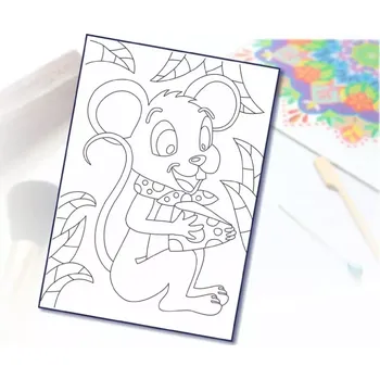 Šablona na pískování myška A5