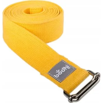 Popruh na jógu Bodhi Yoga Asana žlutý 2,5 m x 3,8 cm