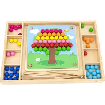 Dřevěná hračka Vzdělávací skládačka Viga dřevěná Chyť a přiřaď, vícebarevná