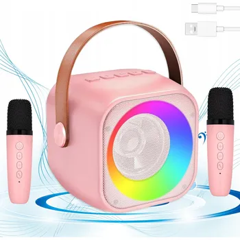 Karaoke Karaoke set růžový se 2 Bluetooth mikrofony pro děti