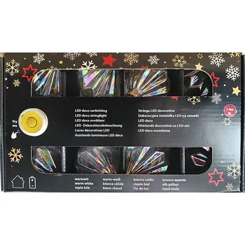 Vánoční dekorace Světelný řetěz FSC 140 cm na baterie, bílý