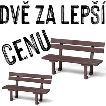 Zahradní lavice VÝHODNÁ SADA 2 ZA LEPŠÍ CENU - Venkovní lavička AŇA, recyklát